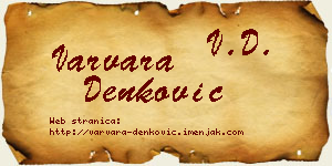Varvara Denković vizit kartica